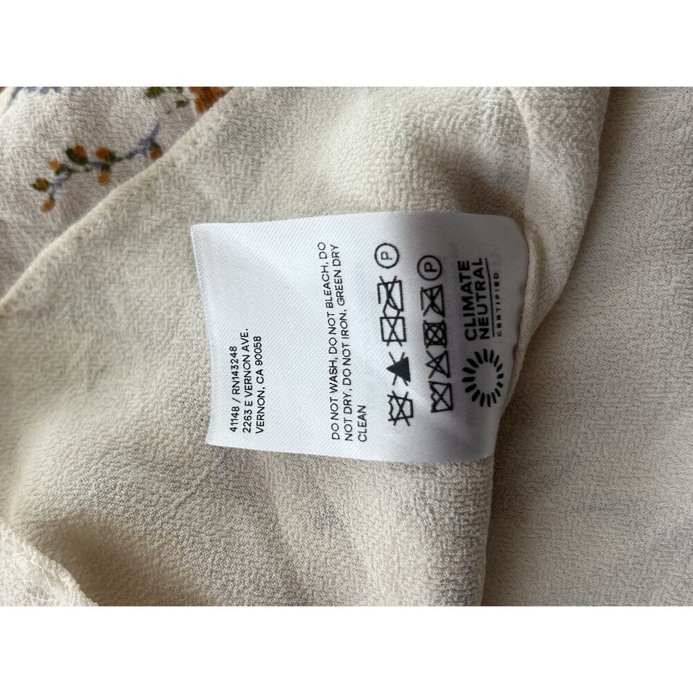 Reformation Malachi Beautiful Floral Mini Dress in Julius Cream Size 4 Small - Picture 10 of 10
